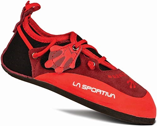 Kids Stickit Rock Climbing Shoe Chili Poppy La Sportiva UK