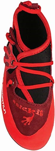 Kids Stickit Rock Climbing Shoe Chili Poppy La Sportiva UK