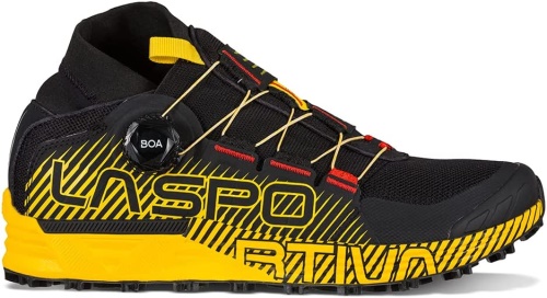La Sportiva UK Black Yellow Mens Cyklon Trail Running Shoes W Boa Lacing System