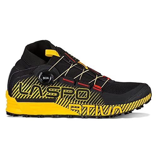 La Sportiva UK Black Yellow Mens Cyklon Trail Running Shoes W Boa Lacing System