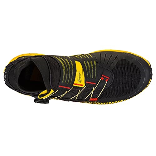 La Sportiva UK Black Yellow Mens Cyklon Trail Running Shoes W Boa Lacing System