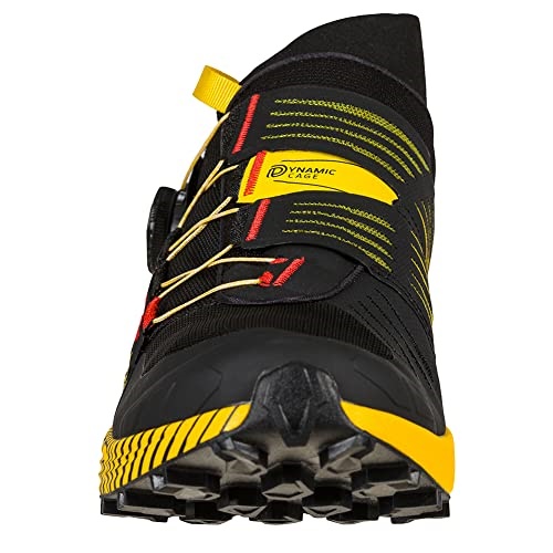 La Sportiva UK Black Yellow Mens Cyklon Trail Running Shoes W Boa Lacing System