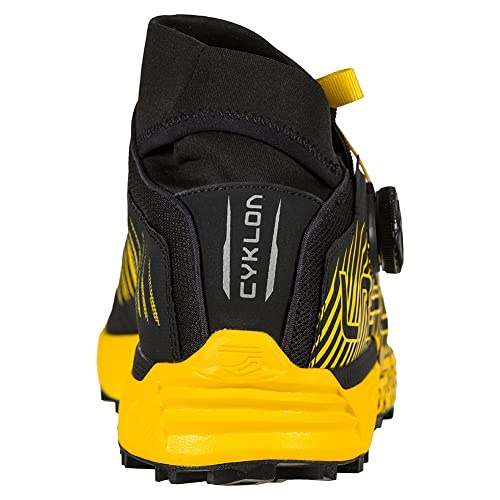 La Sportiva UK Black Yellow Mens Cyklon Trail Running Shoes W Boa Lacing System