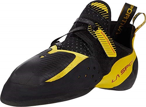 La Sportiva UK Black Yellow Mens Solution Comp Rock Climbing Shoes