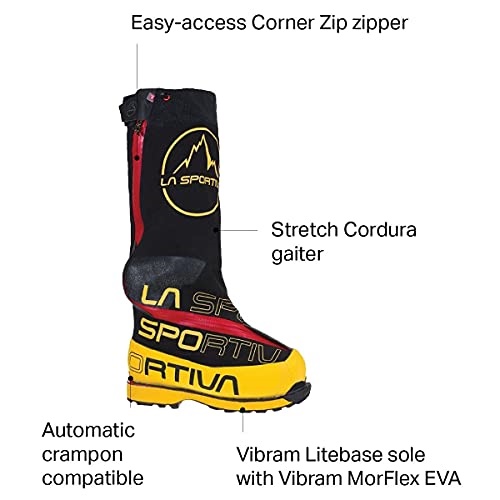 La Sportiva UK Yellow Black Mens Olympus Mons Cube Mountaineering Boots
