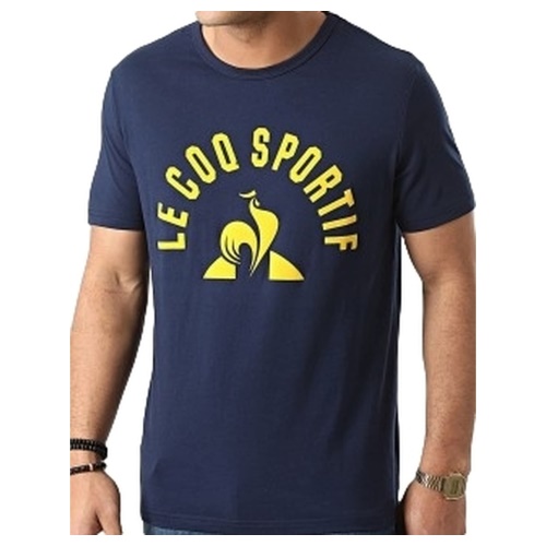 Le Coq Sport-Shirt Navy Yellow La Sportiva UK