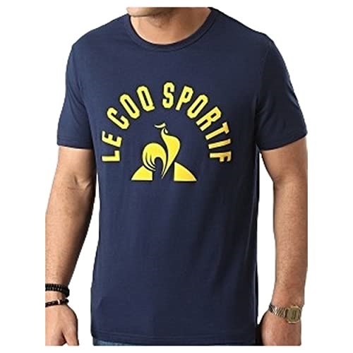 Le Coq Sport-Shirt Navy Yellow La Sportiva UK