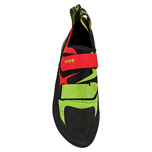Mens Kubo Rock Climbing Shoes Goji Neon La Sportiva UK