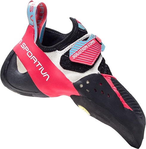 Womens Solution Comp Rock Climbing Shoes Hibiscus Malibu Blue La Sportiva UK
